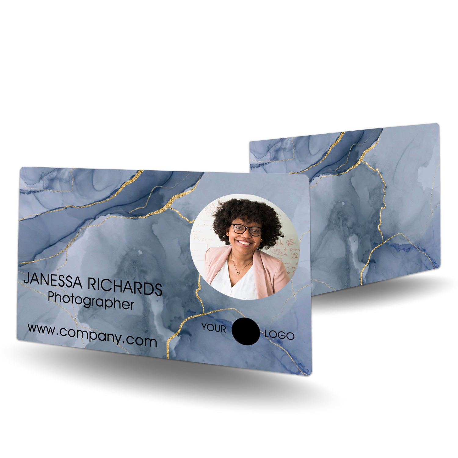 Business Card- Blue Marble - BadgeSmith