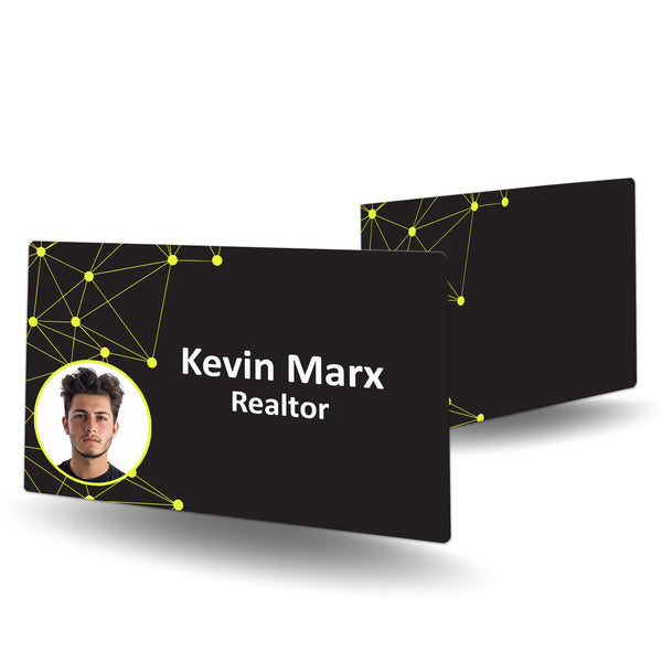 Business Card- Green Matrix - BadgeSmith