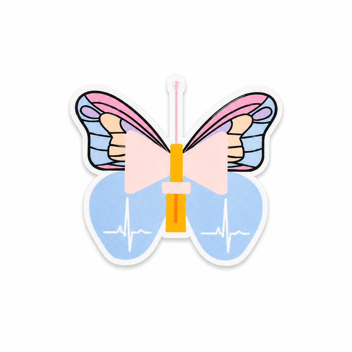 Butterfly Needle | Plastic Add-On - BadgeSmith