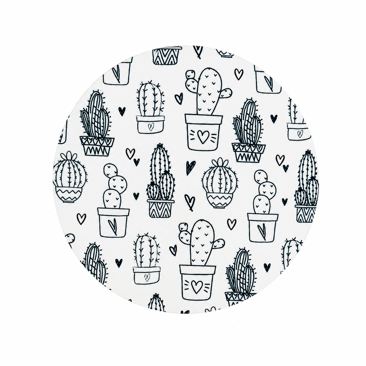 Cactus Doodle | Hard Board Add-On - BadgeSmith