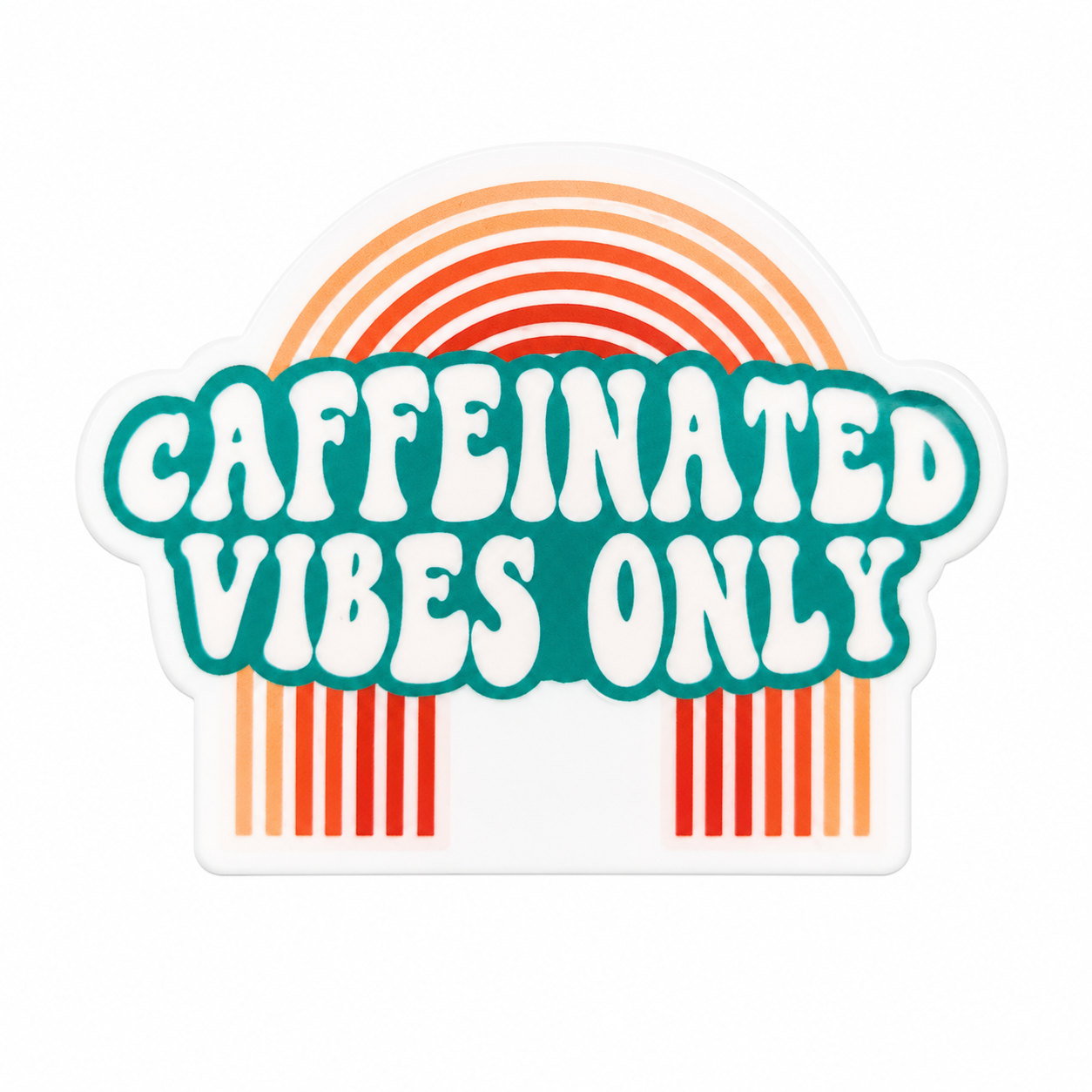 Caffeinated Vibes Only | Plastic Add-On - BadgeSmith