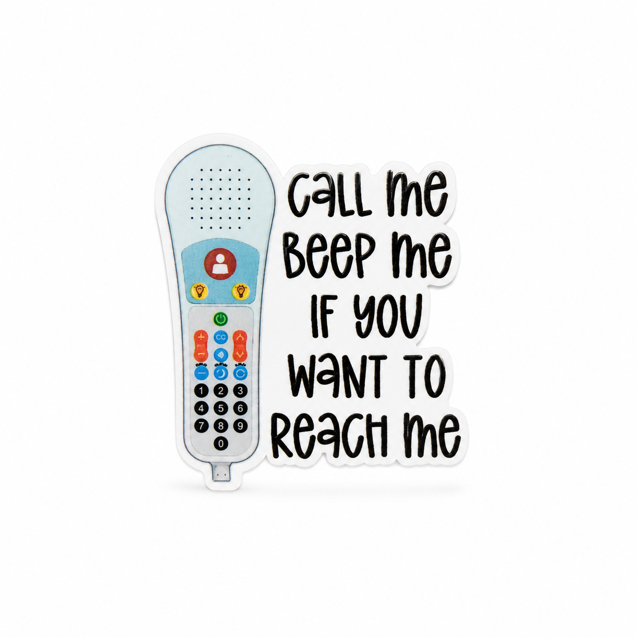 Call me...Beep me... | Plastic Add-On - BadgeSmith