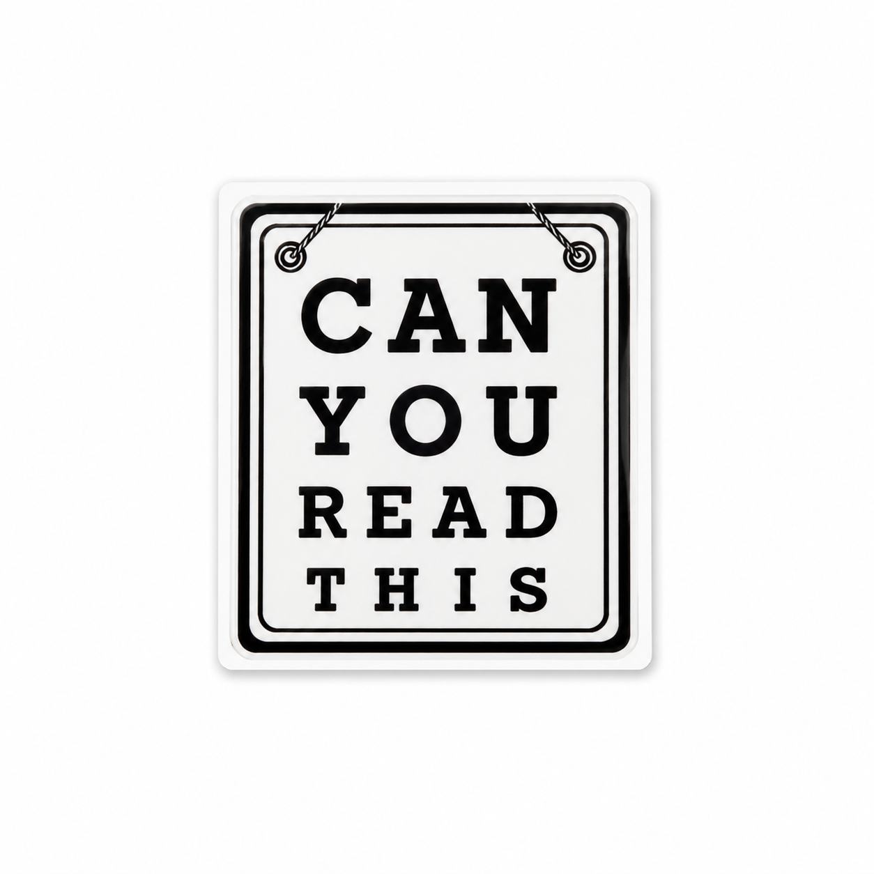 Can You Read This | Plastic Add-On - BadgeSmith