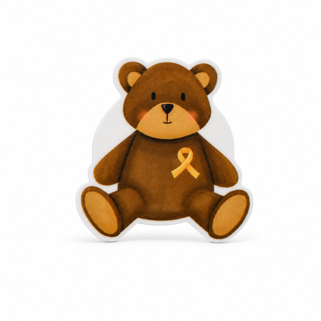 Cancer Awareness Teddy Bear | Plastic Add-On - BadgeSmith