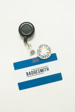 Load image into Gallery viewer, “Cancer Sucks in Every Color” Ribbon Badge Charm - BadgeSmith
