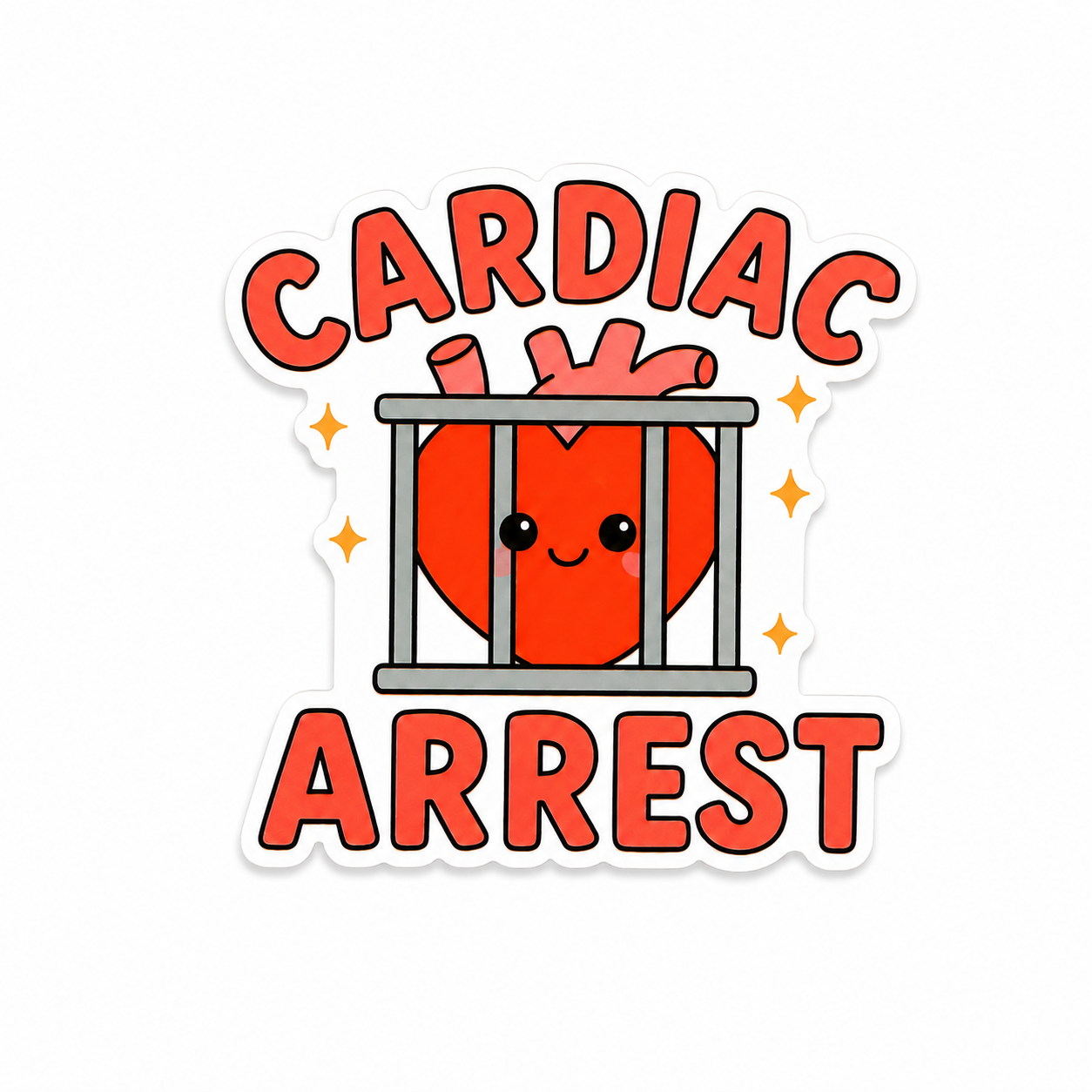 Cardiac Arrest Heart | Plastic Add-On - BadgeSmith