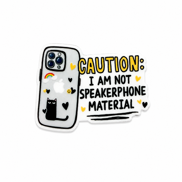 Caution: I Am Not Speakerphone Material | ID Badge Charm - BadgeSmith