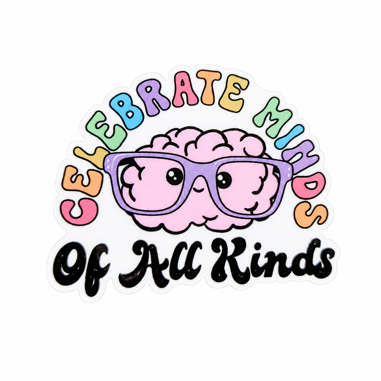 Celebrate Minds of All Kinds | Plastic Add-On - BadgeSmith