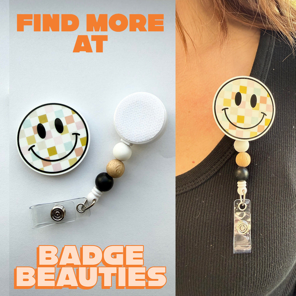 Badge Beauties Starter Kit - Checker Happy Face - BadgeSmith