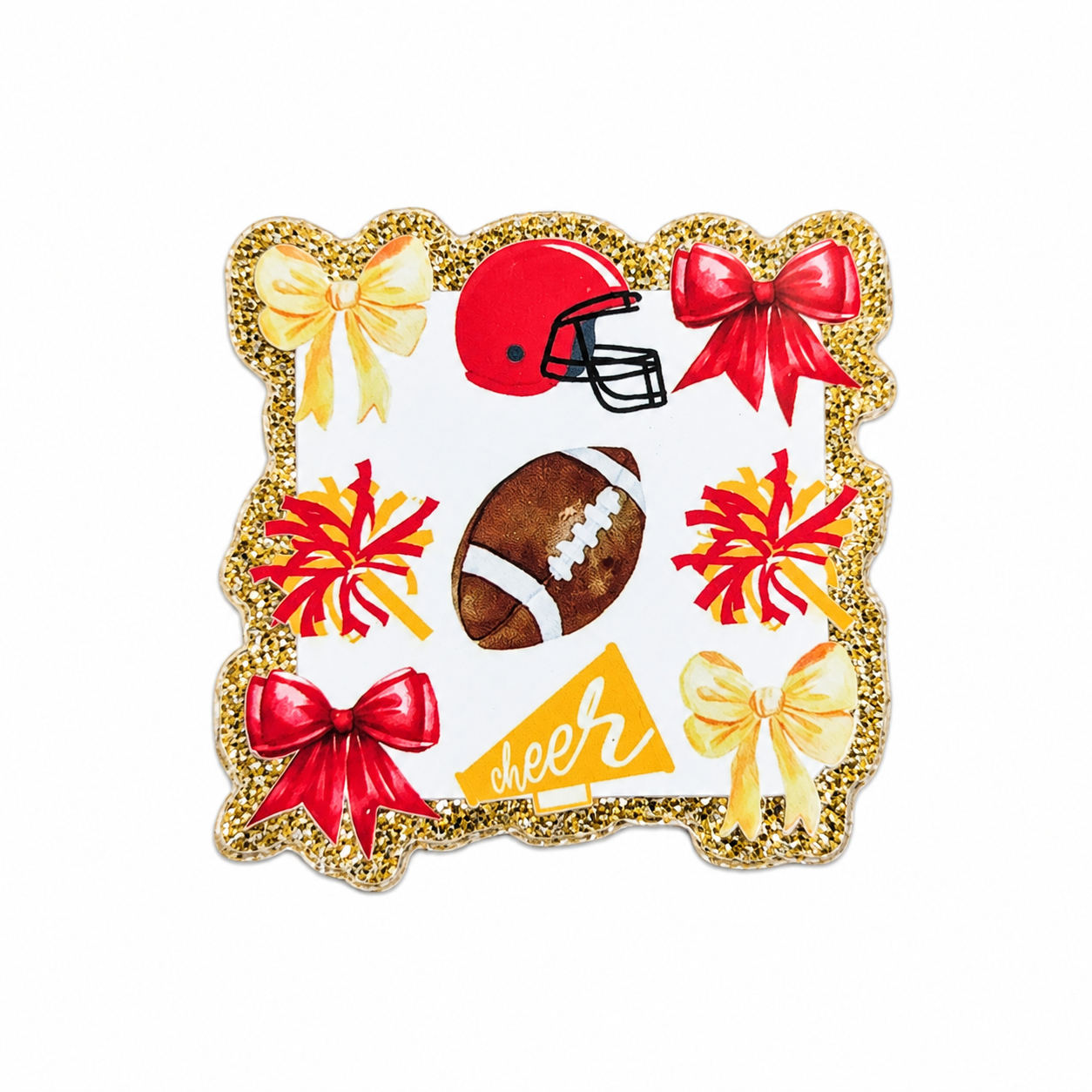 Cheer Football Game | Plastic Add-On - BadgeSmith