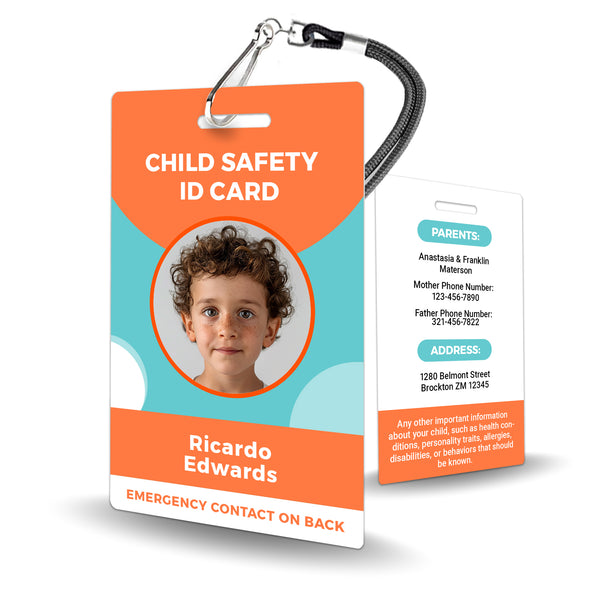 Child ID Badge - Personalized Safety ID - BadgeSmith