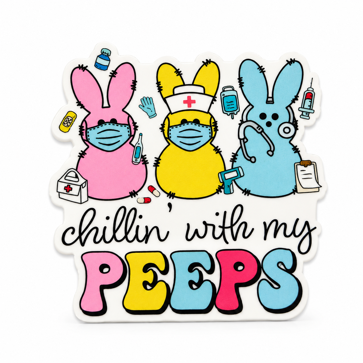 Chillin' with my Peeps | Plastic Add-On - BadgeSmith