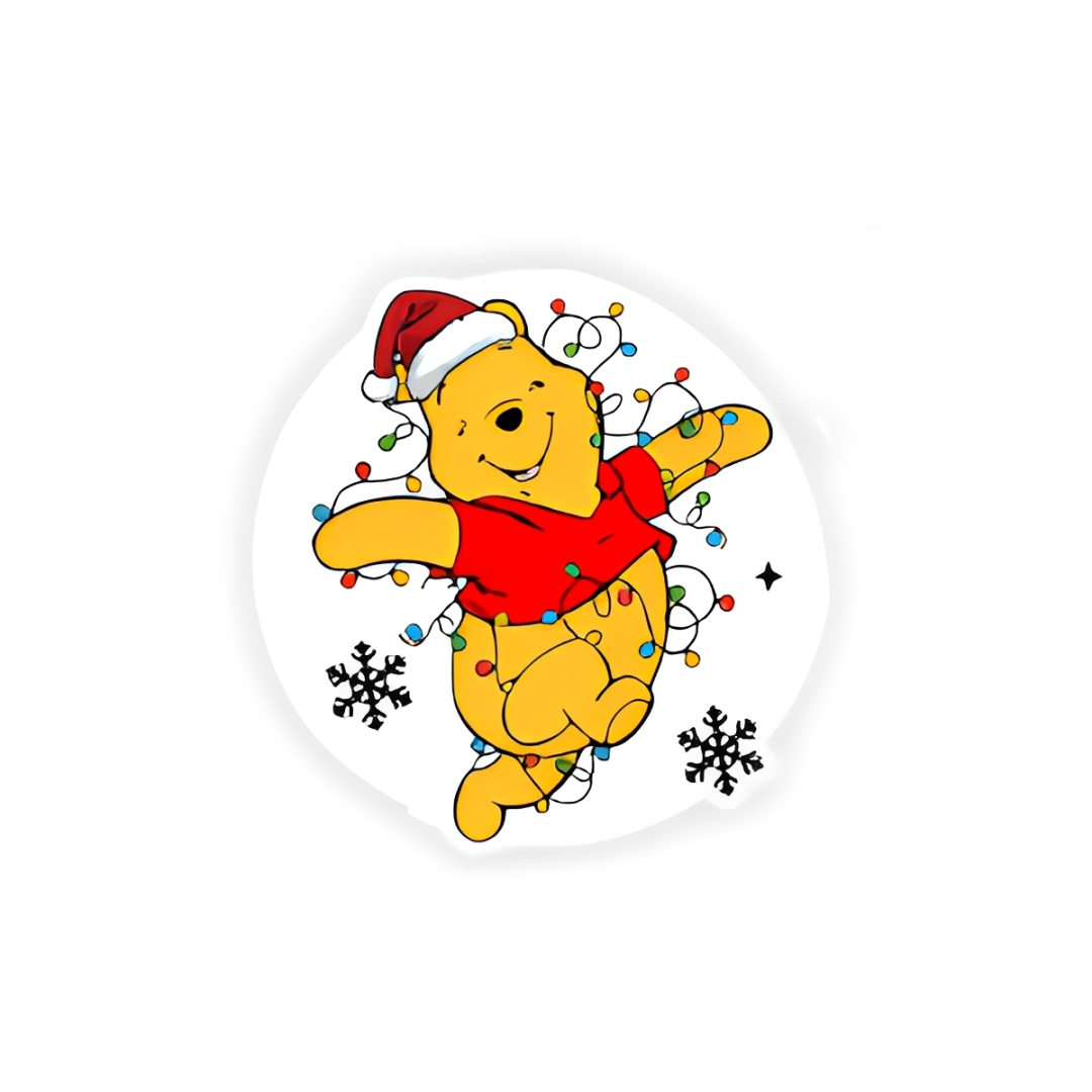 Christmas Winnie the Pooh | Plastic Add-On - BadgeSmith