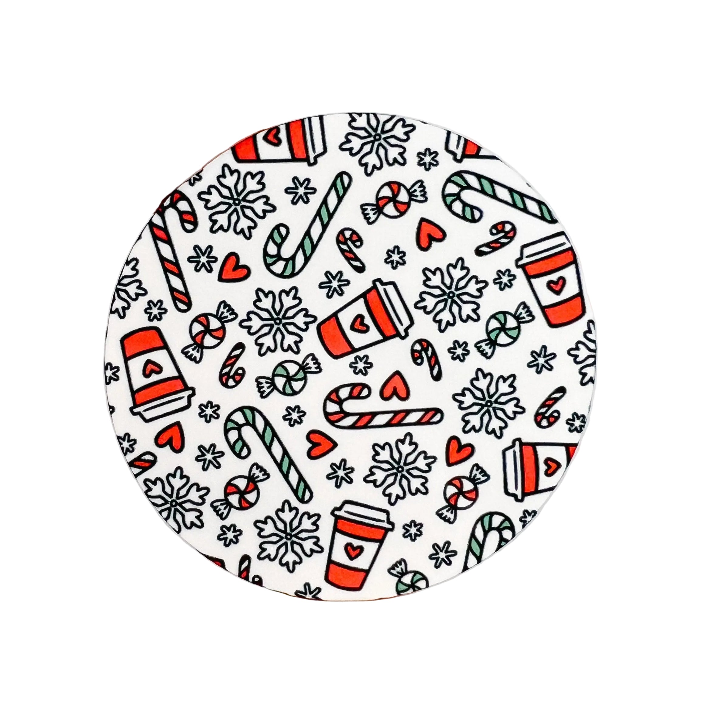 Christmas Candy Cane Coffee | Hard Board Add-On - BadgeSmith