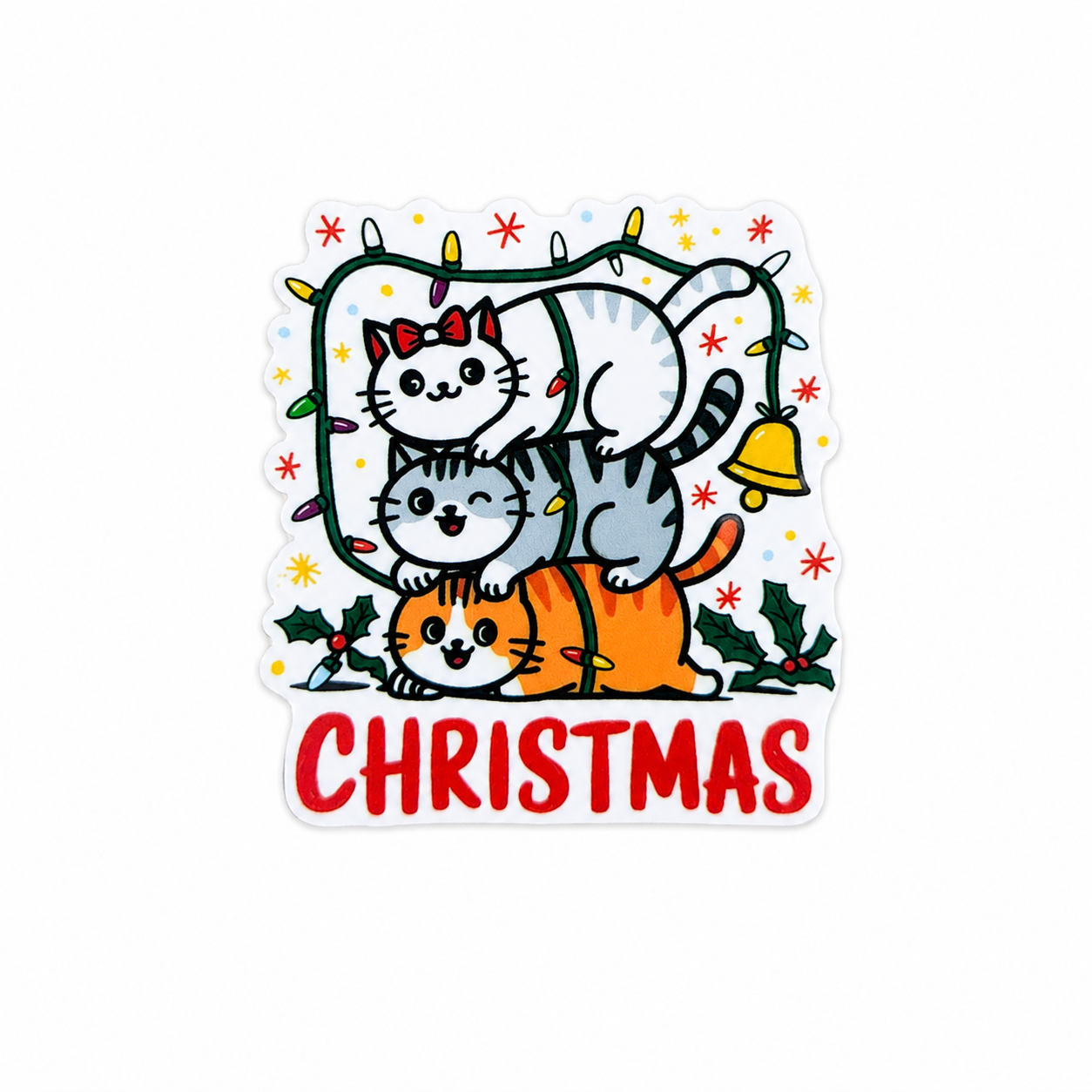 Christmas Cats | Plastic Add-On - BadgeSmith