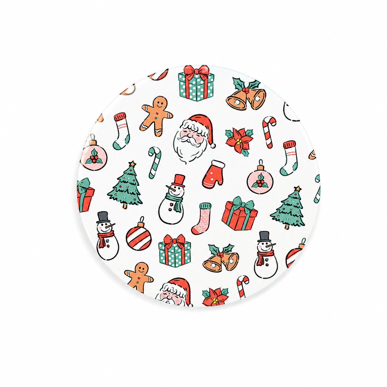 Classic Christmas Pattern | Hard Board Add-On - BadgeSmith