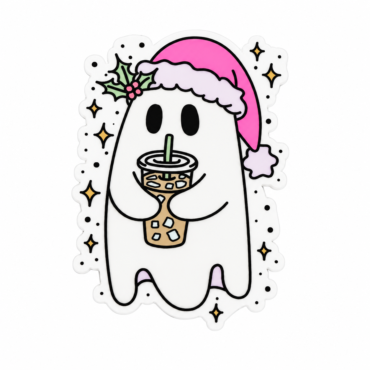 Santa Ghost | Plastic Add-On - BadgeSmith