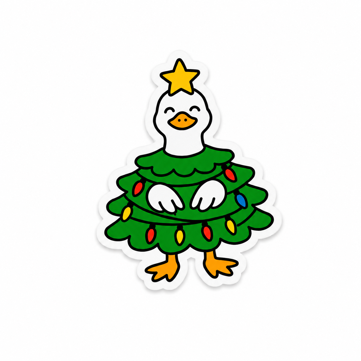 Christmas Tree Goose | Plastic Add-On - BadgeSmith