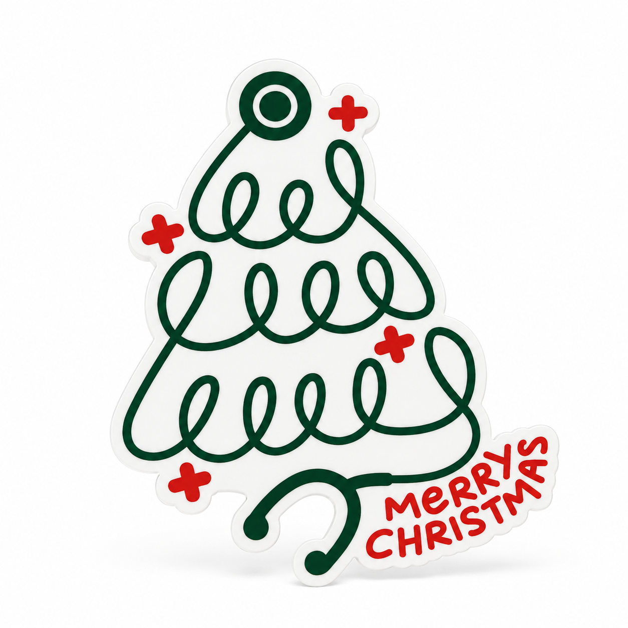 Christmas Stethoscope | Plastic Add-On - BadgeSmith