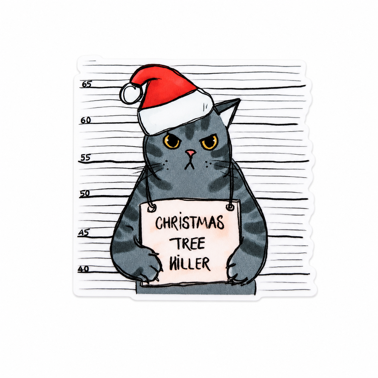 Christmas Tree Cat | Plastic Add-On - BadgeSmith