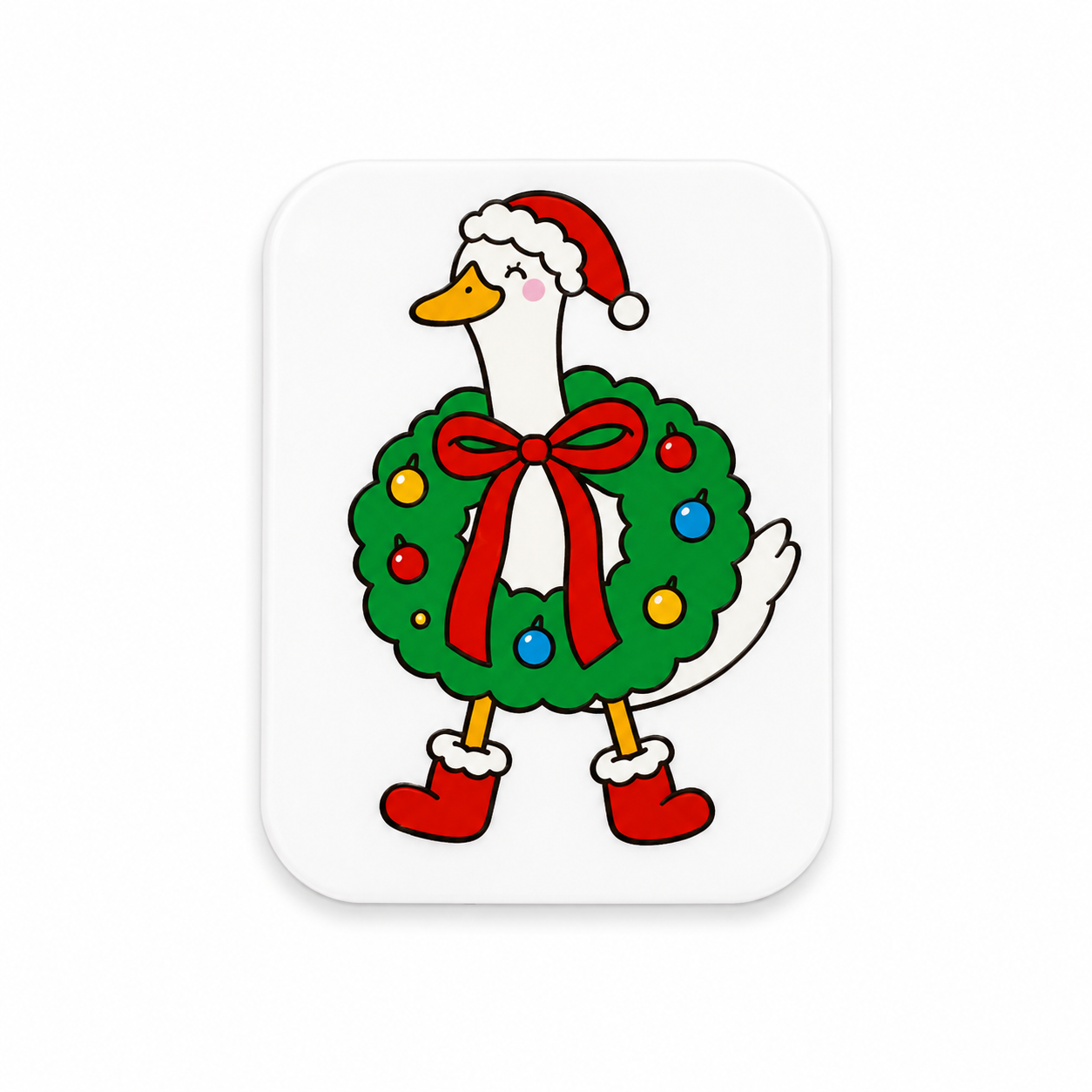 Goose with a Wreath | Plastic Add-On - BadgeSmith