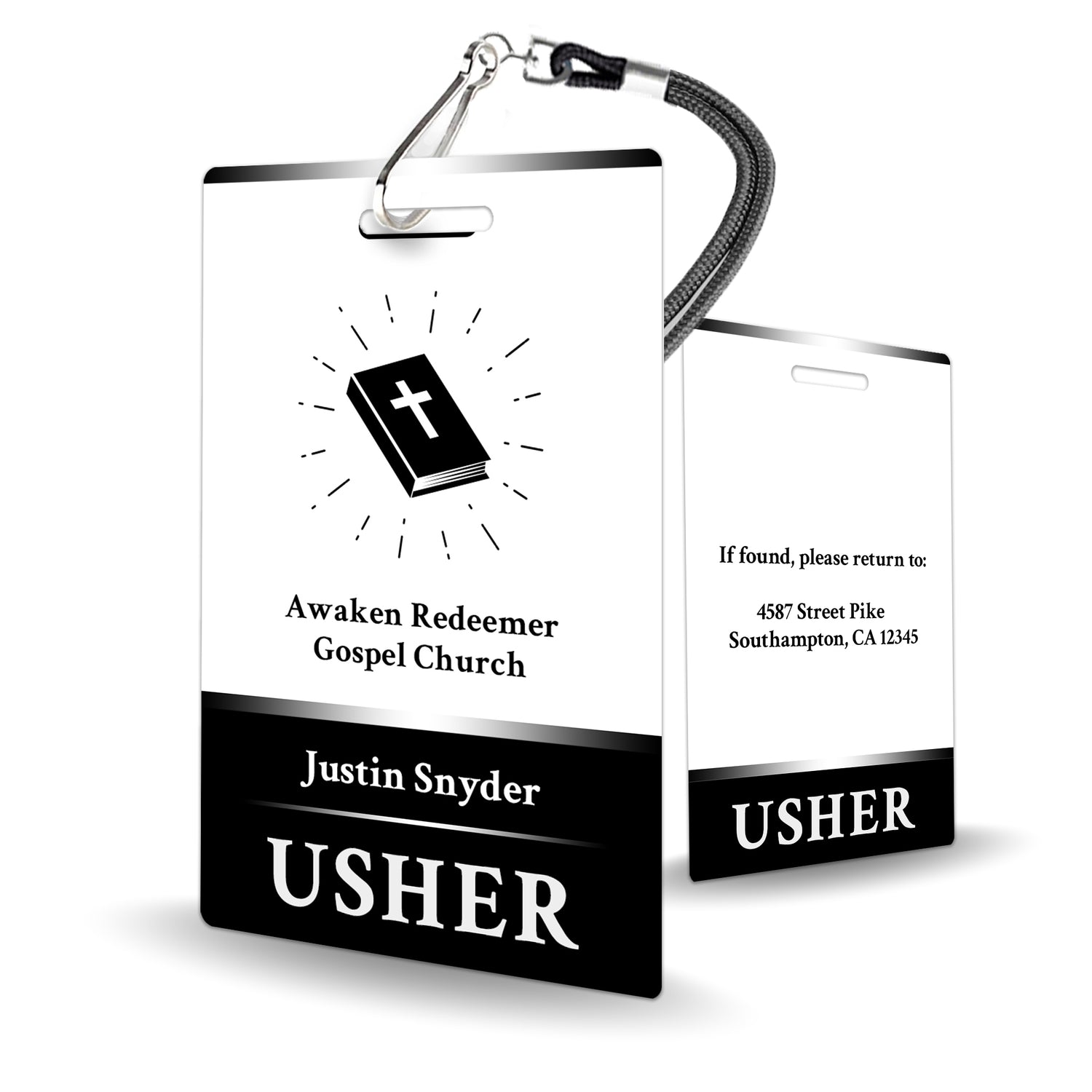 Church Usher Badge Custom - BadgeSmith