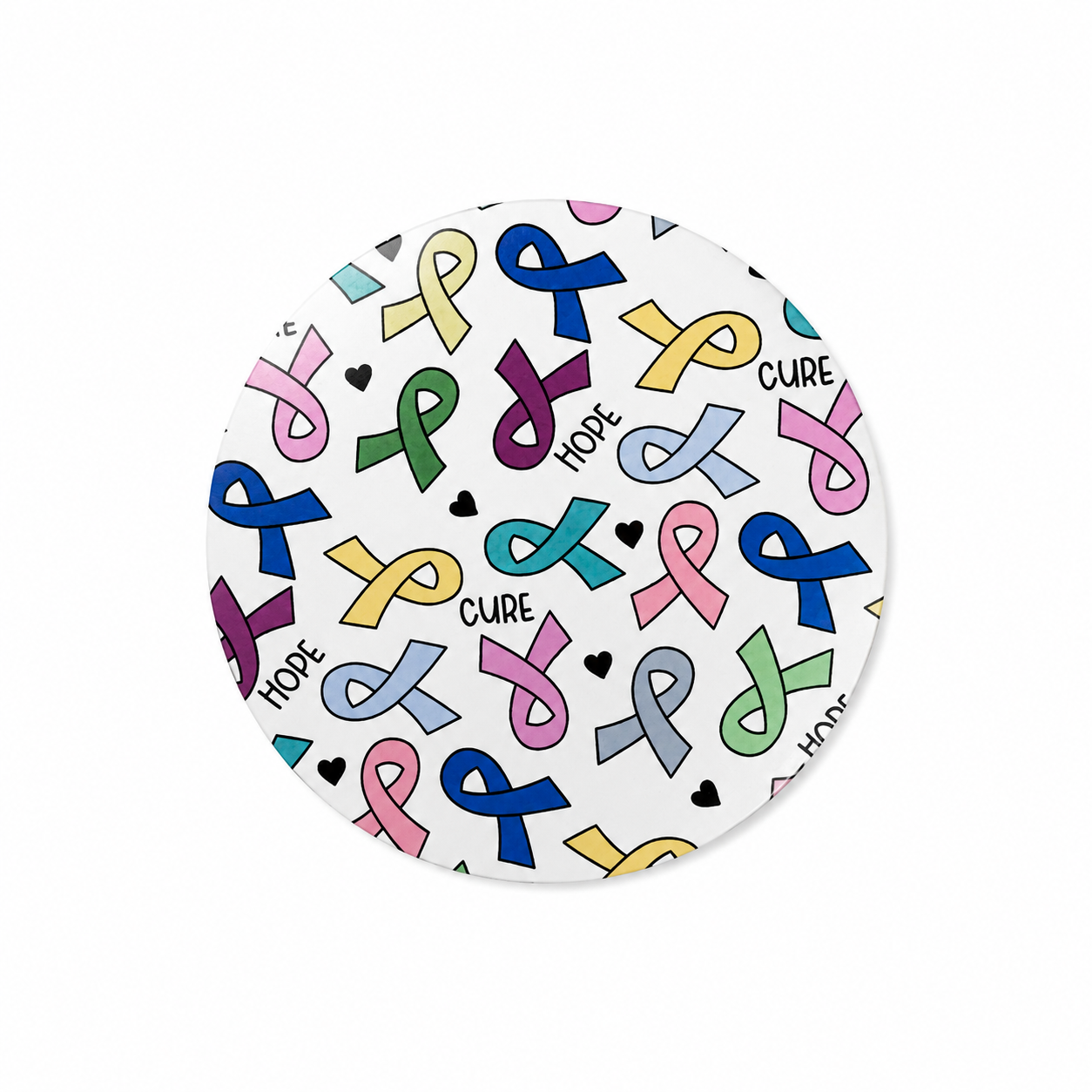 Cancer Awareness Ribbon | Hard Board Add-On - BadgeSmith