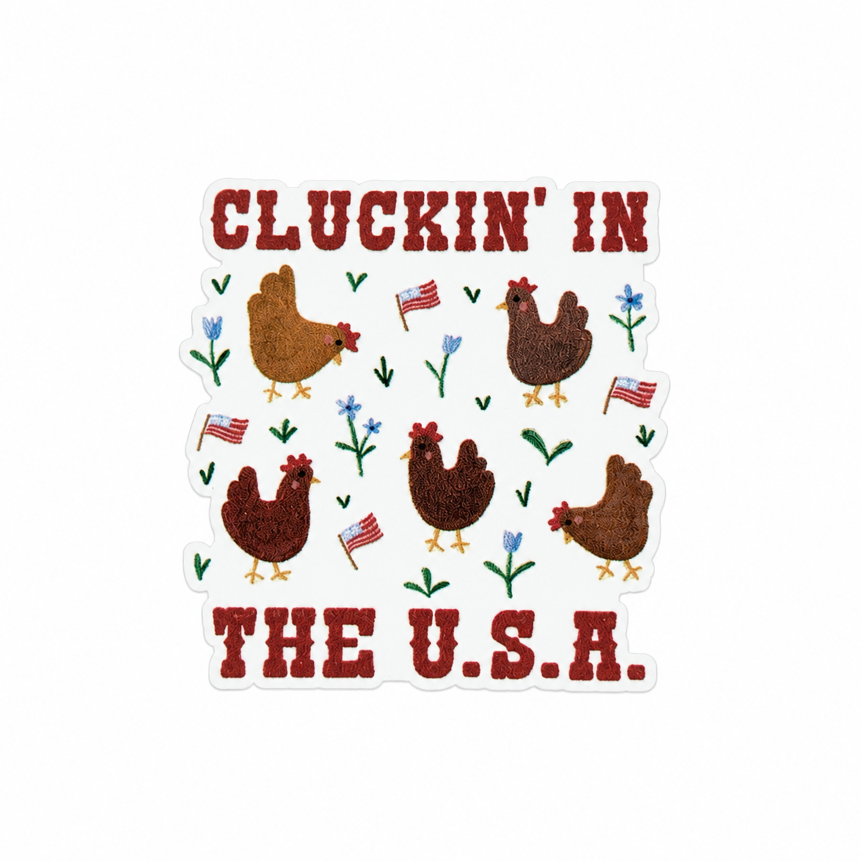 Cluckin' In the U.S.A | Plastic Add-On - BadgeSmith