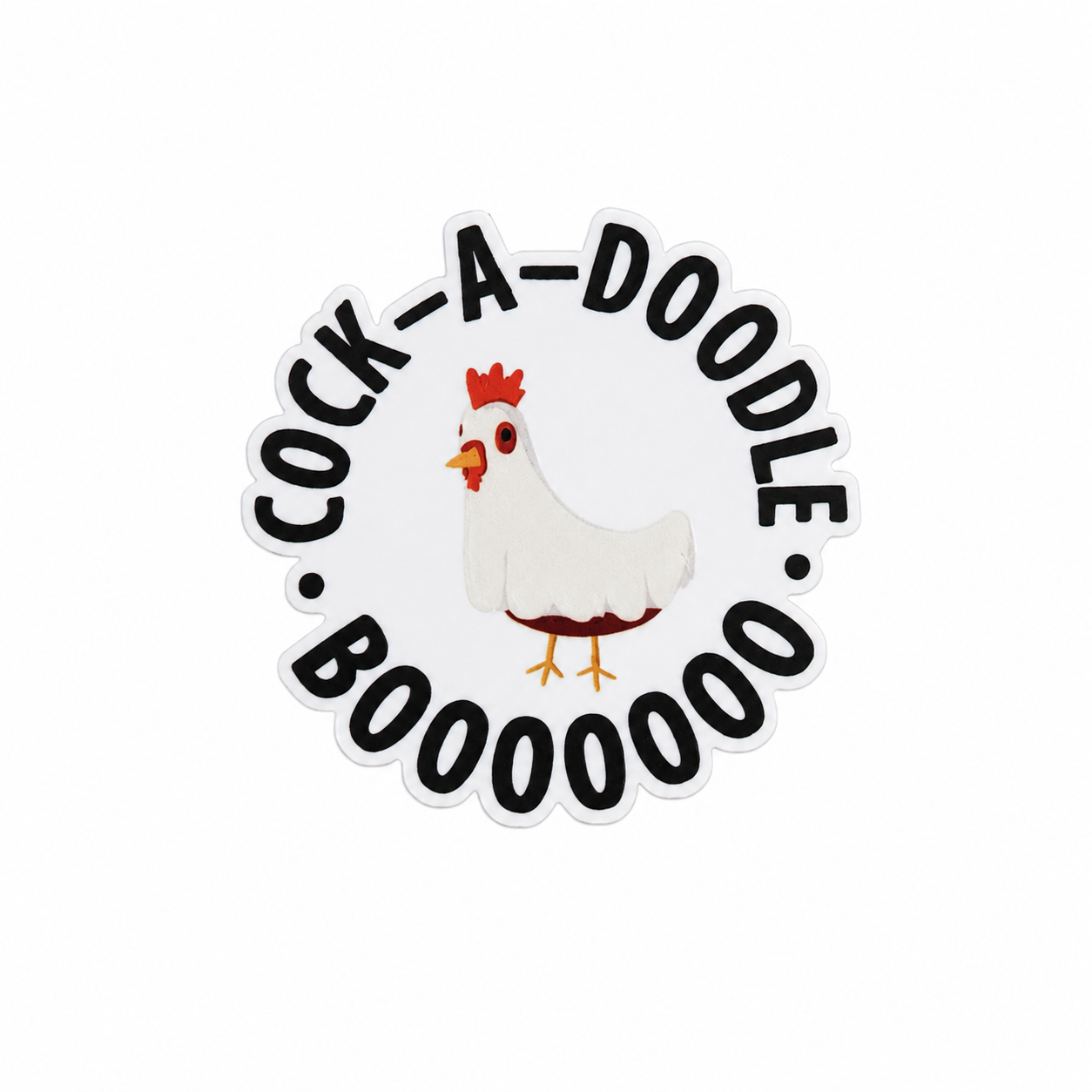 Cock-A-Doodle Boo | Plastic Add-On - BadgeSmith