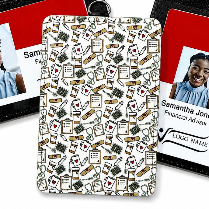 Coffee and Medical Supplies ID Badge Holder