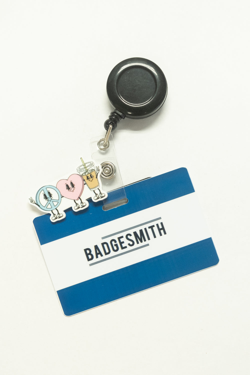 Peace, Love, Coffee Badge Charm