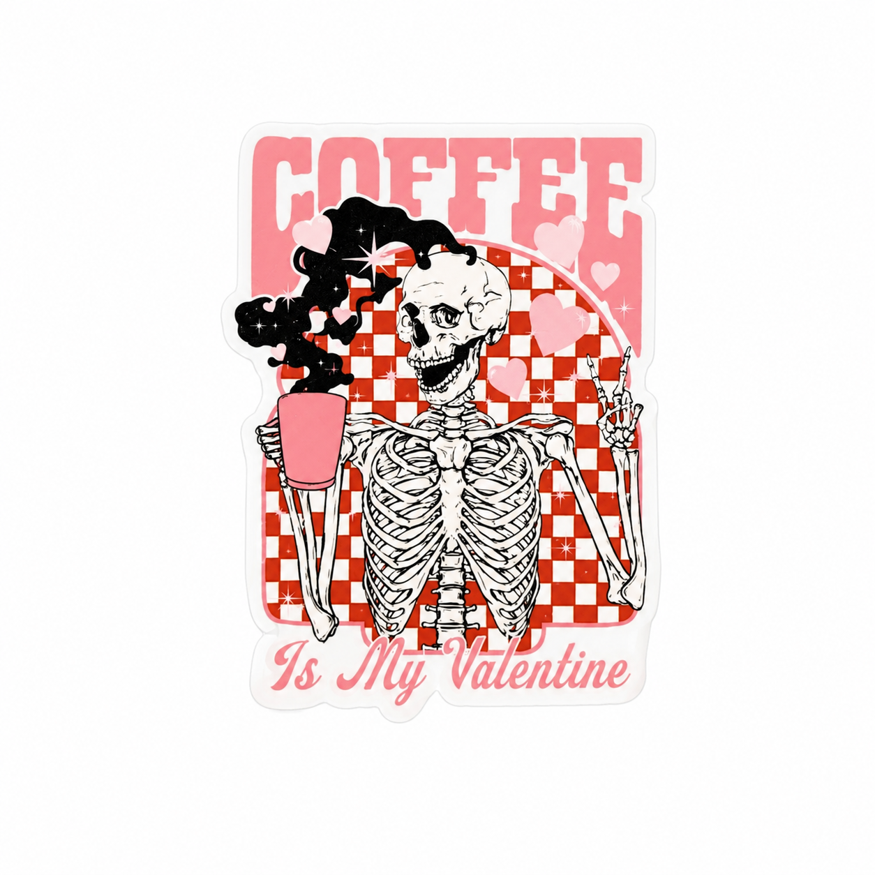 Coffee is My Valentine | Plastic Add-On - BadgeSmith