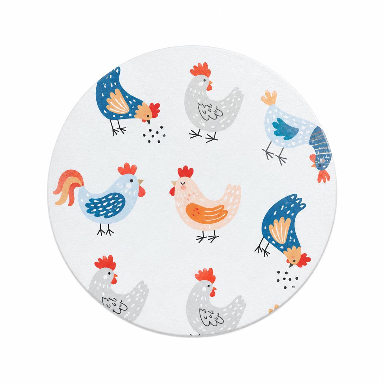Colorful Chicken | Hard Board Add-On - BadgeSmith