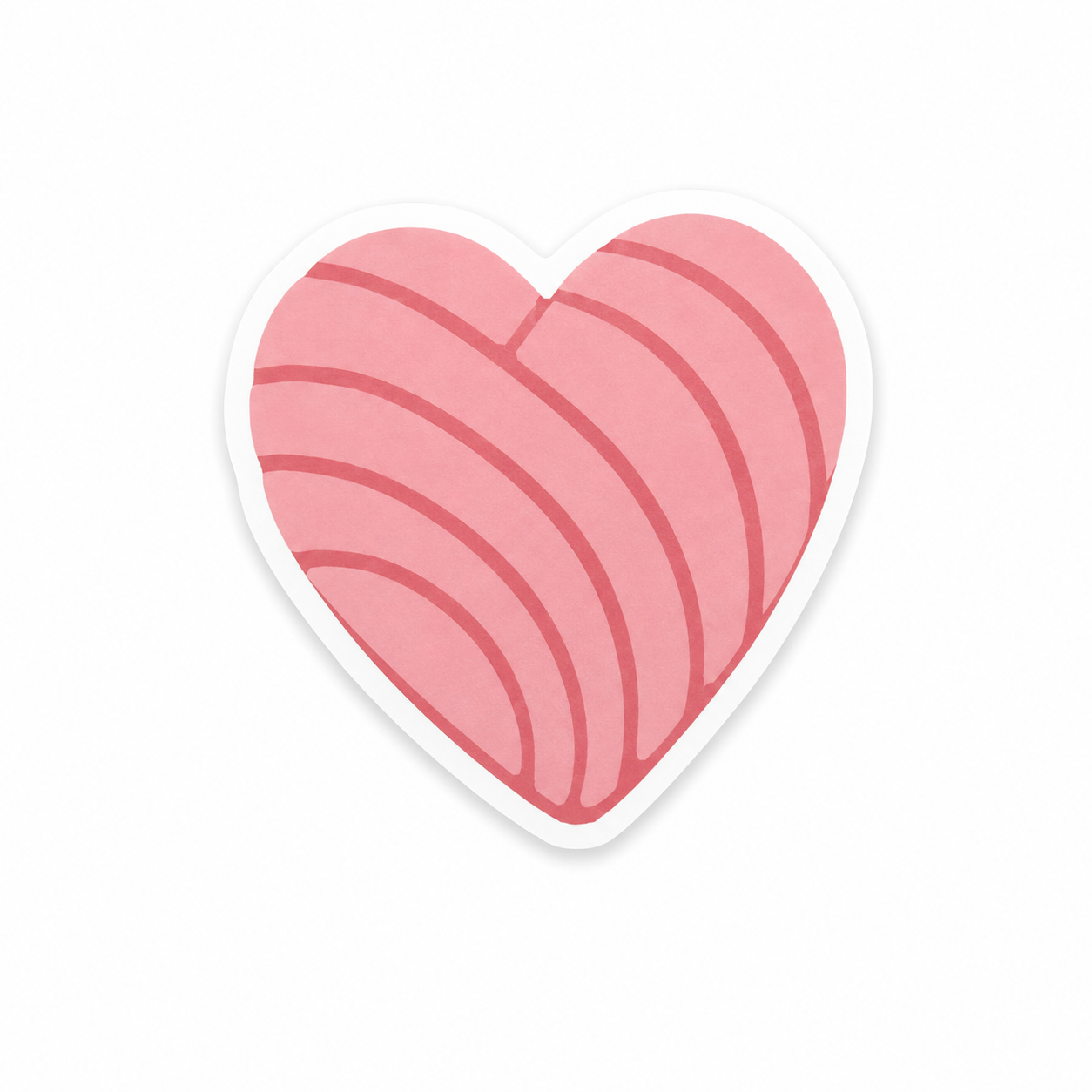 Concha Pink Heart | Plastic Add-On - BadgeSmith
