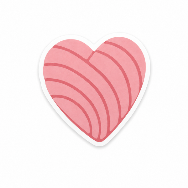Concha Pink Heart | Plastic Add-On - BadgeSmith