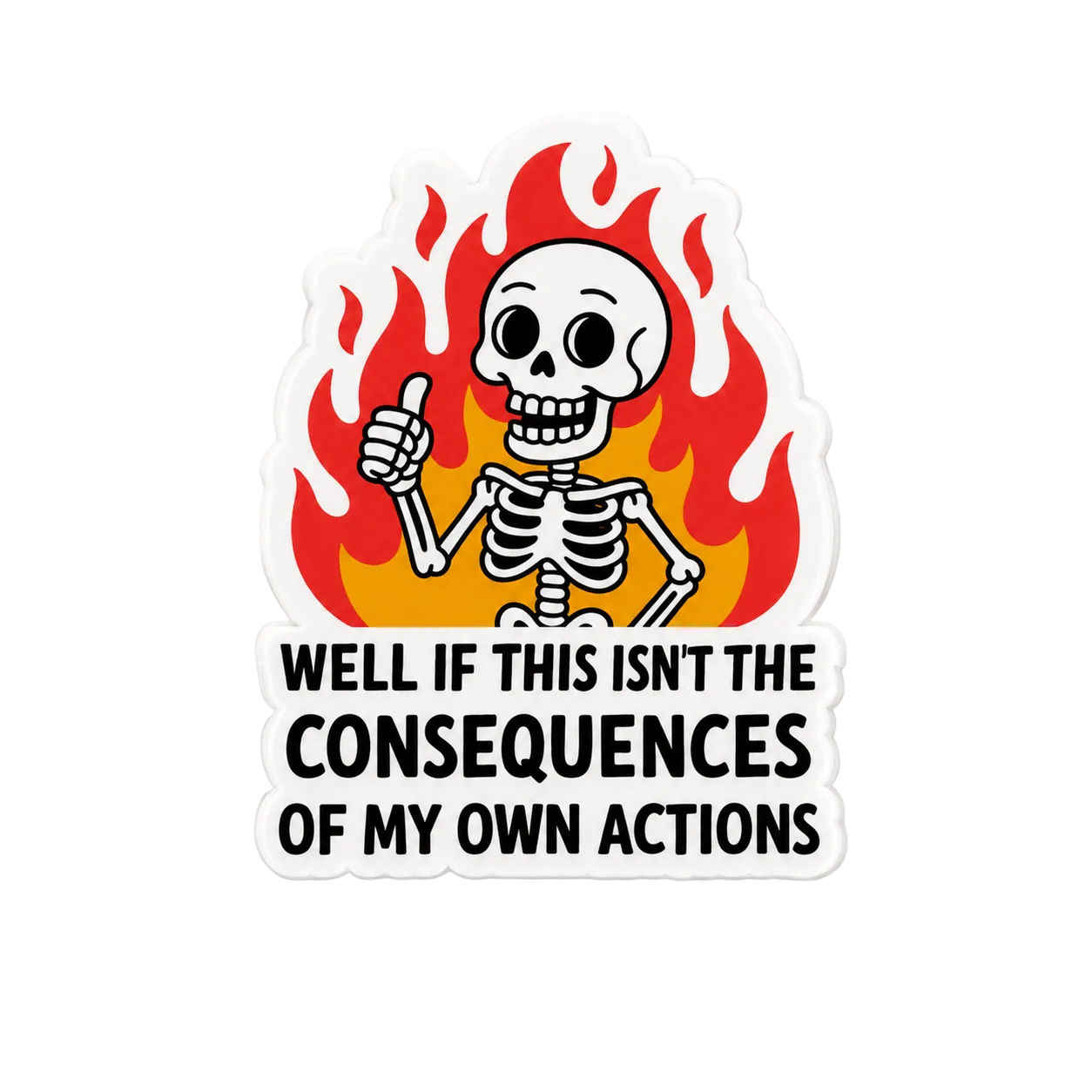 Consequences of My Actions | Plastic Add-On - BadgeSmith