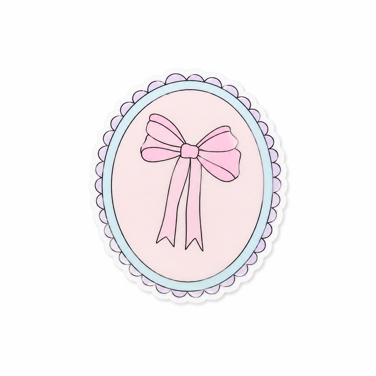 Coquette Bow Pink | Plastic Add-On - BadgeSmith