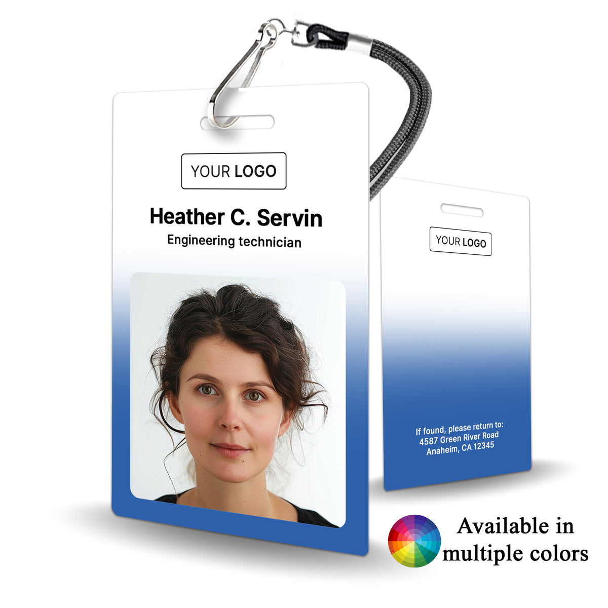 Corporate ID Badge - Custom Design with Portrait – BadgeSmith