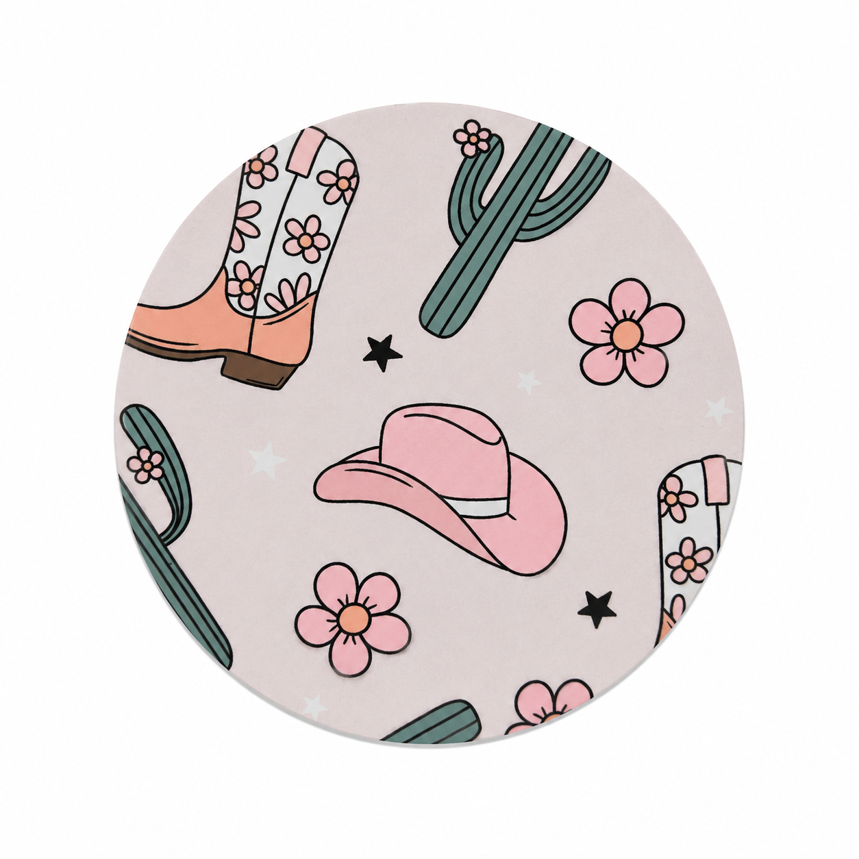 Cowboy Hat and Boots | Hard Board Add-On - BadgeSmith