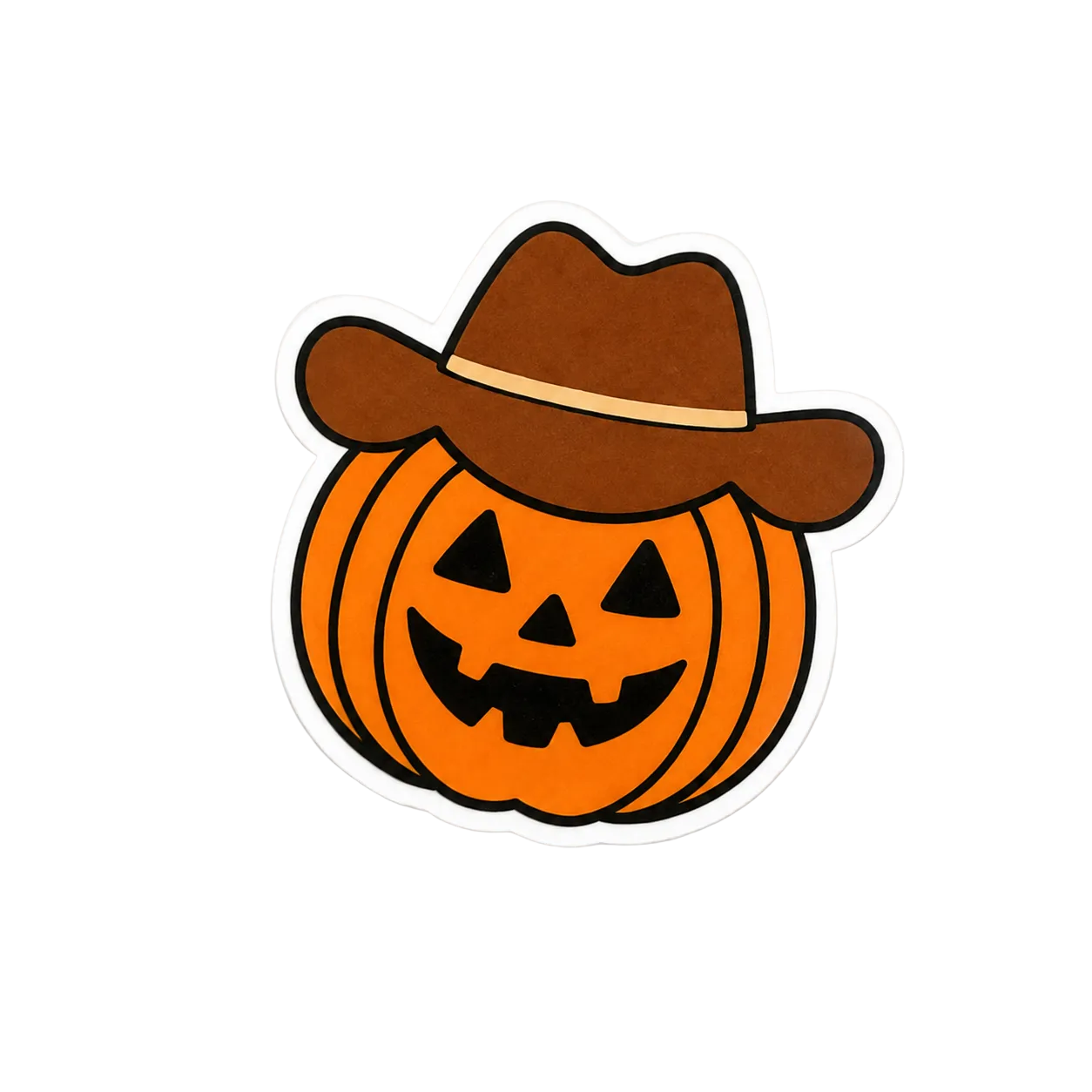 Cowboy Pumpkin | Plastic Add-On - BadgeSmith