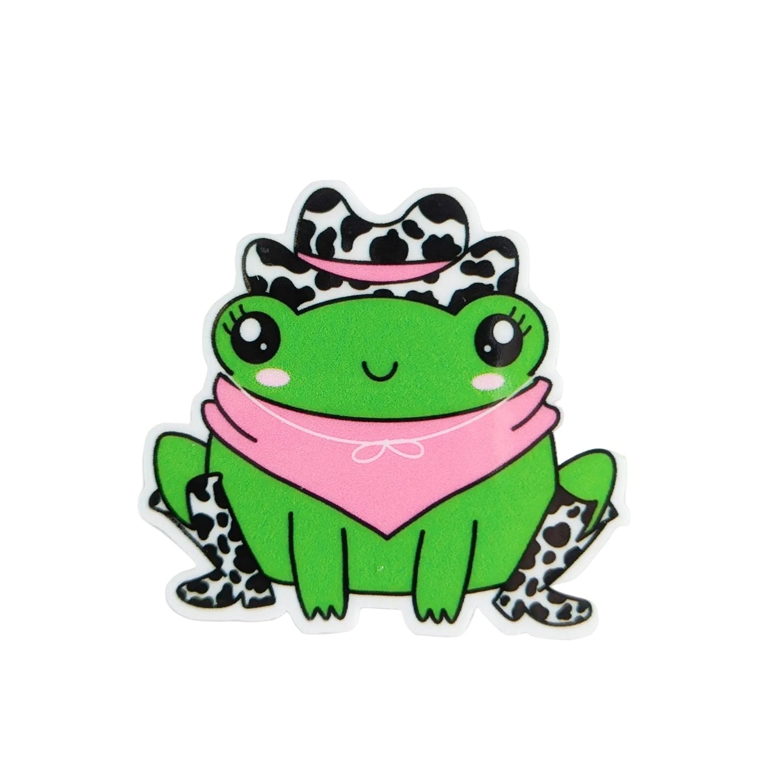 Cute Cowgirl Frog | Plastic Add-On - BadgeSmith