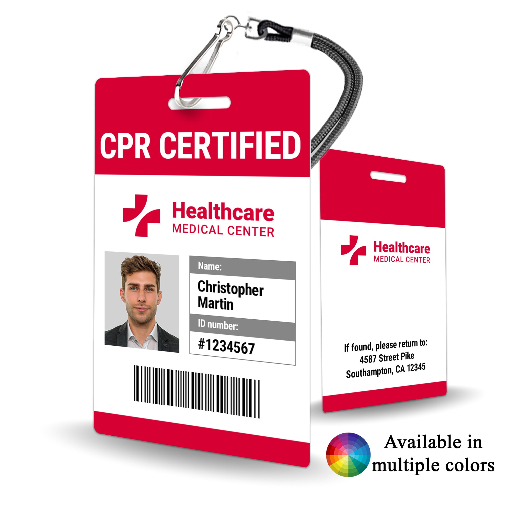CPR Certified Healthcare ID Badge Custom - BadgeSmith