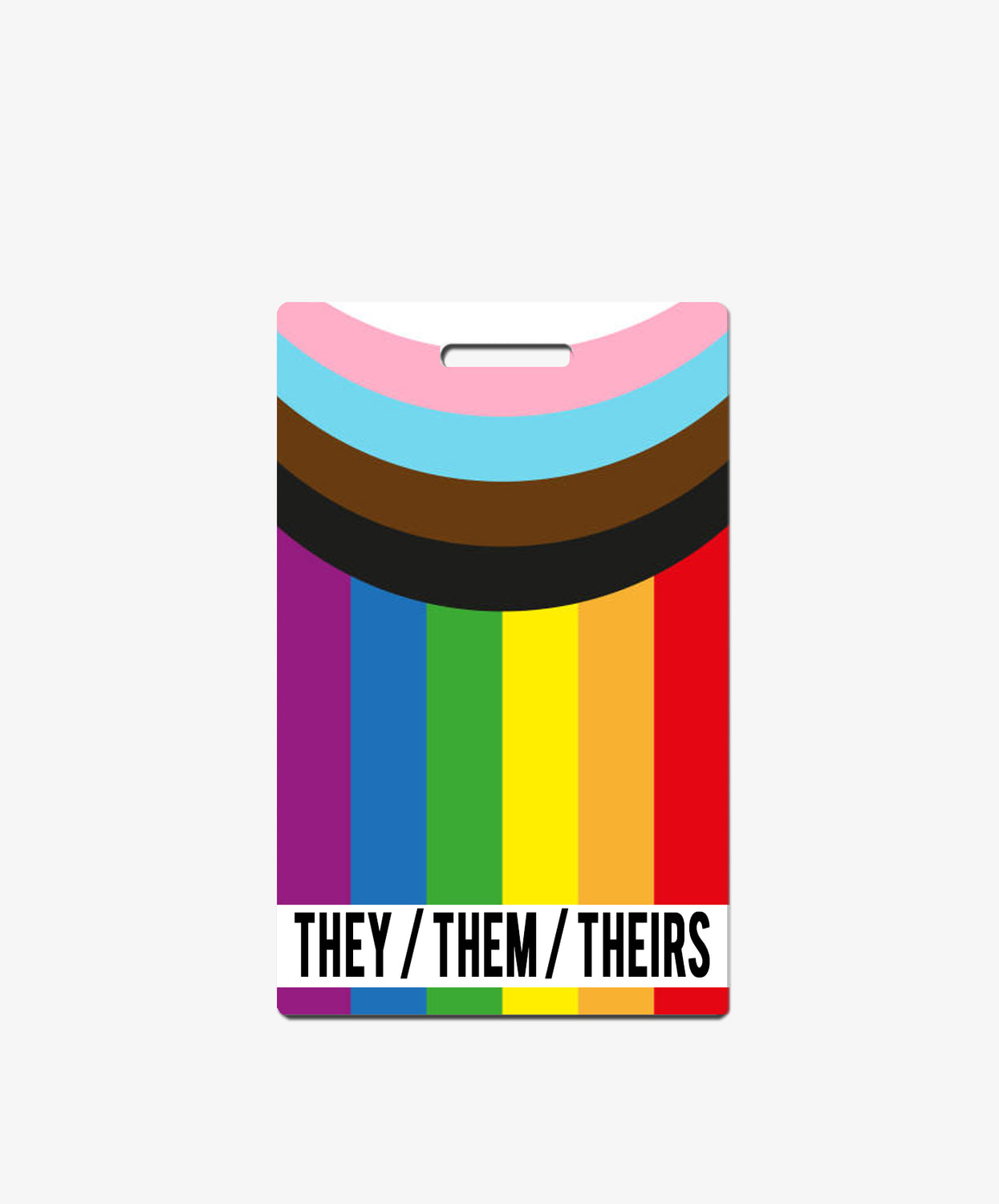 Flag Pronouns Badge Buddy - BadgeSmith