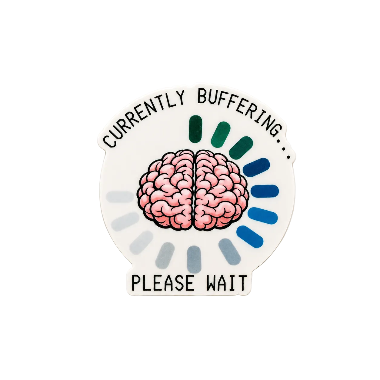 Currently Buffering Brain | Plastic Add-On - BadgeSmith