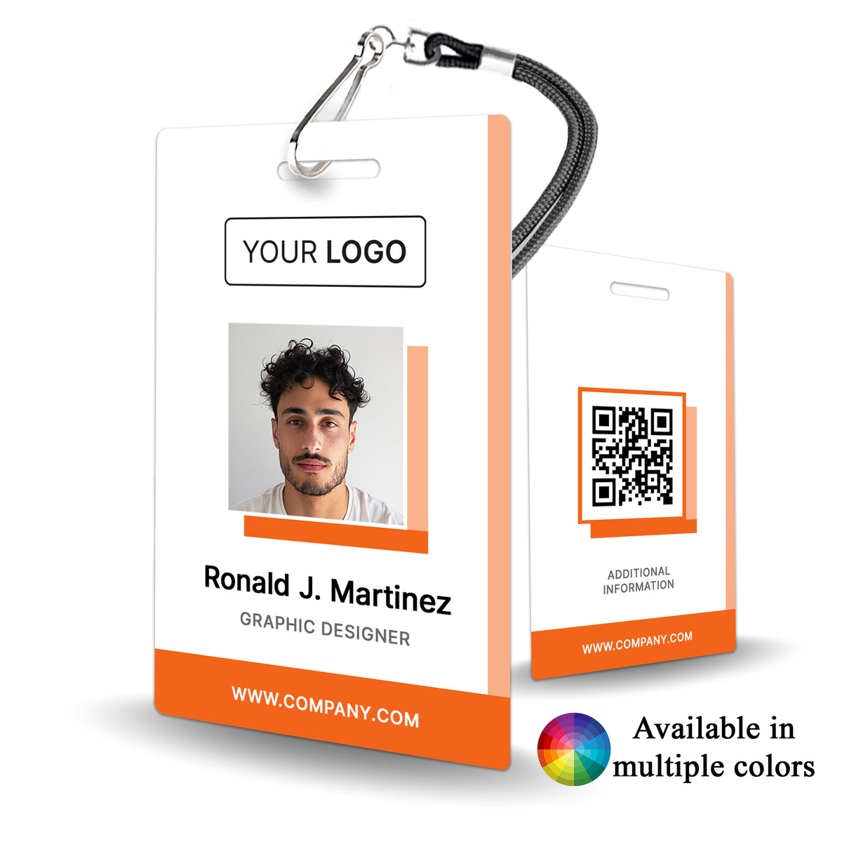 Custom Employee ID Badge - Personalized Corporate Identification Card ...