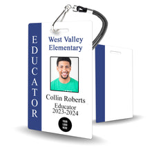 Load image into Gallery viewer, Custom Teacher Staff Badge - Educator ID Card - BadgeSmith
