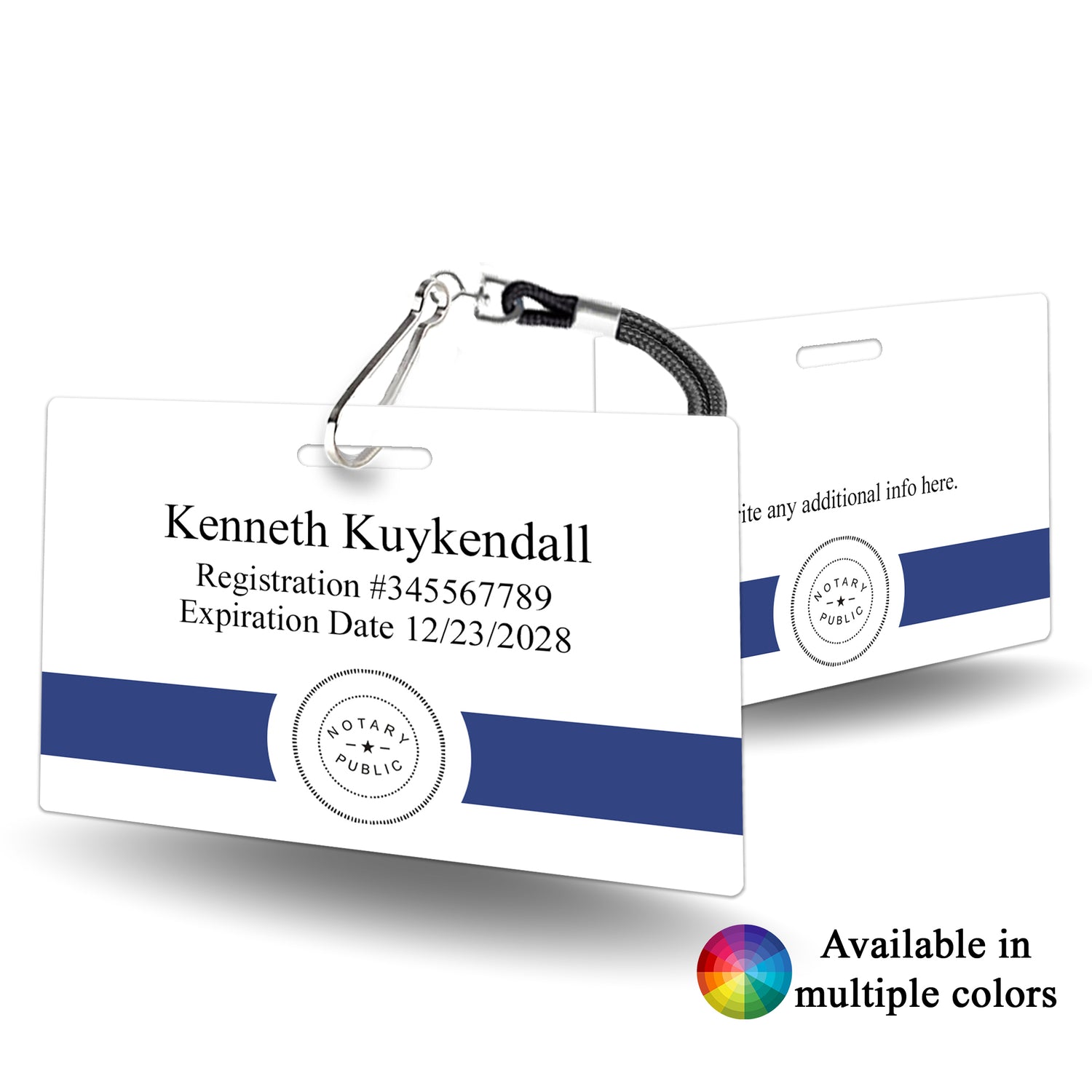 Notary Name Badge ID Card - BadgeSmith