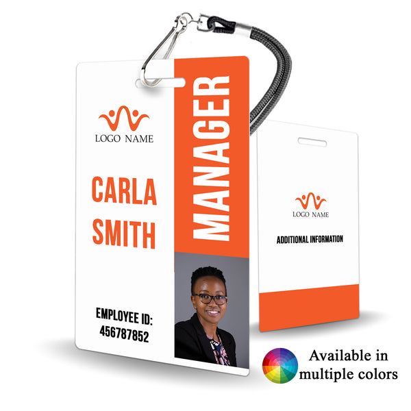 Customizable Office Badge - Photo ID with Color Options - BadgeSmith