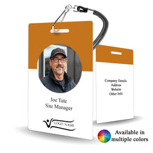 Load image into Gallery viewer, Customizable Production Management Staff Badge for Construction and Trade Workers - BadgeSmith
