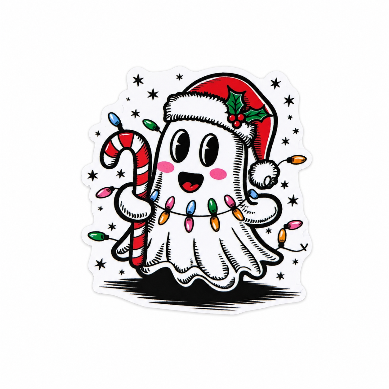 Christmas Ghost | Plastic Add-On - BadgeSmith